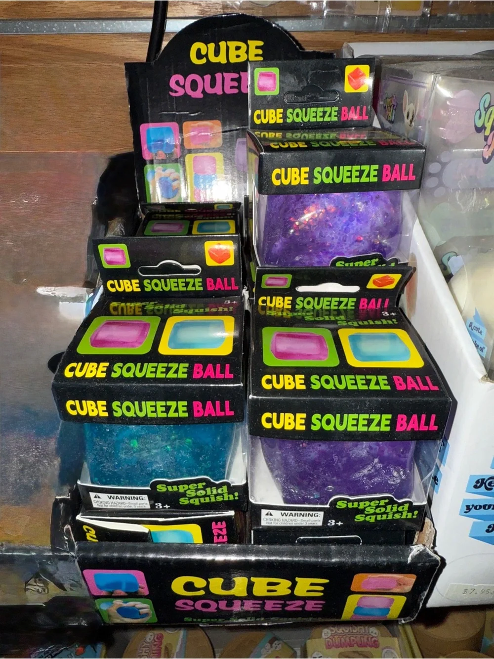Needoh Cube Squeeze Ball Stress Toy - Purple & Teal
